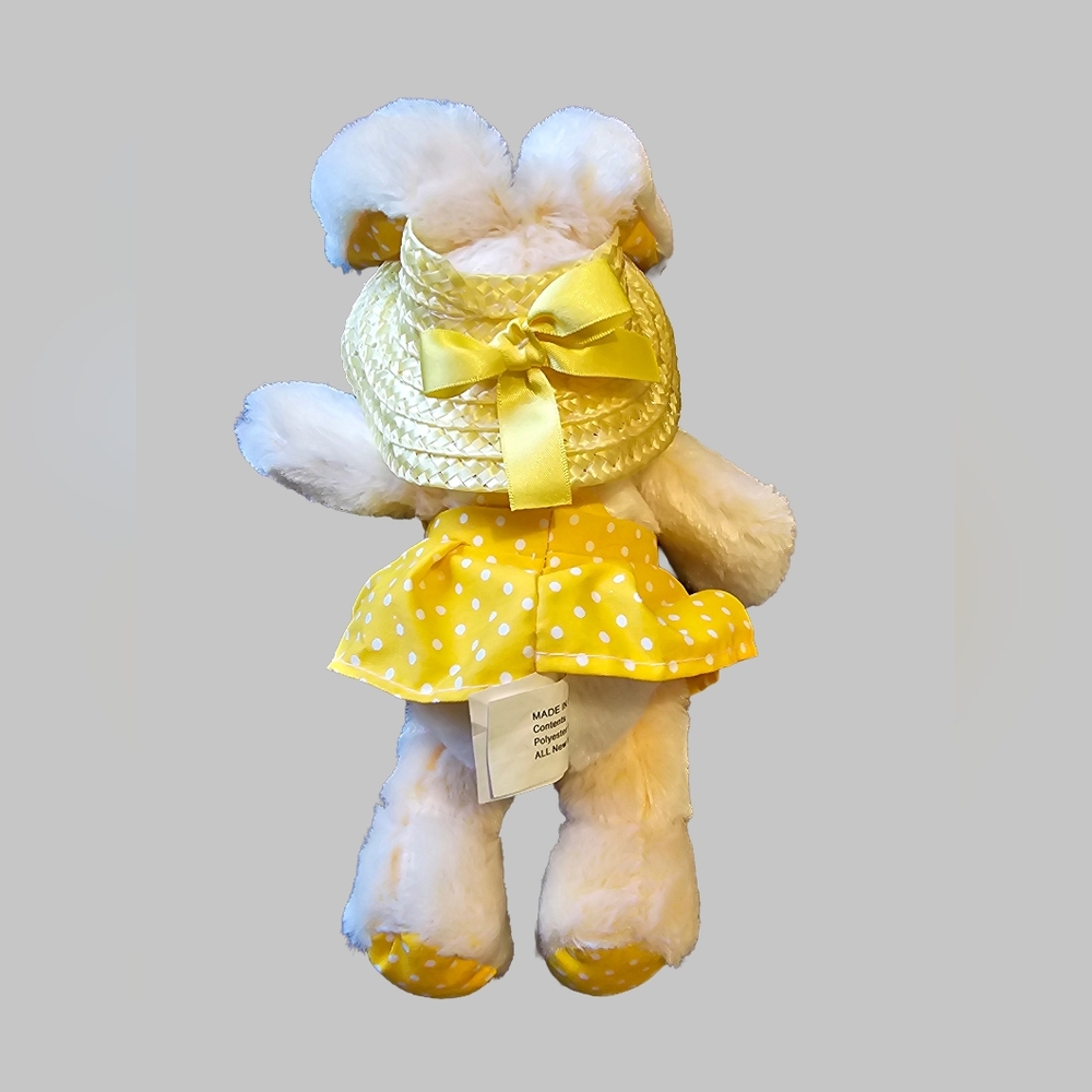 Adorable Yellow Polka Dot Bunny Plush Toy - Picture 12 of 16